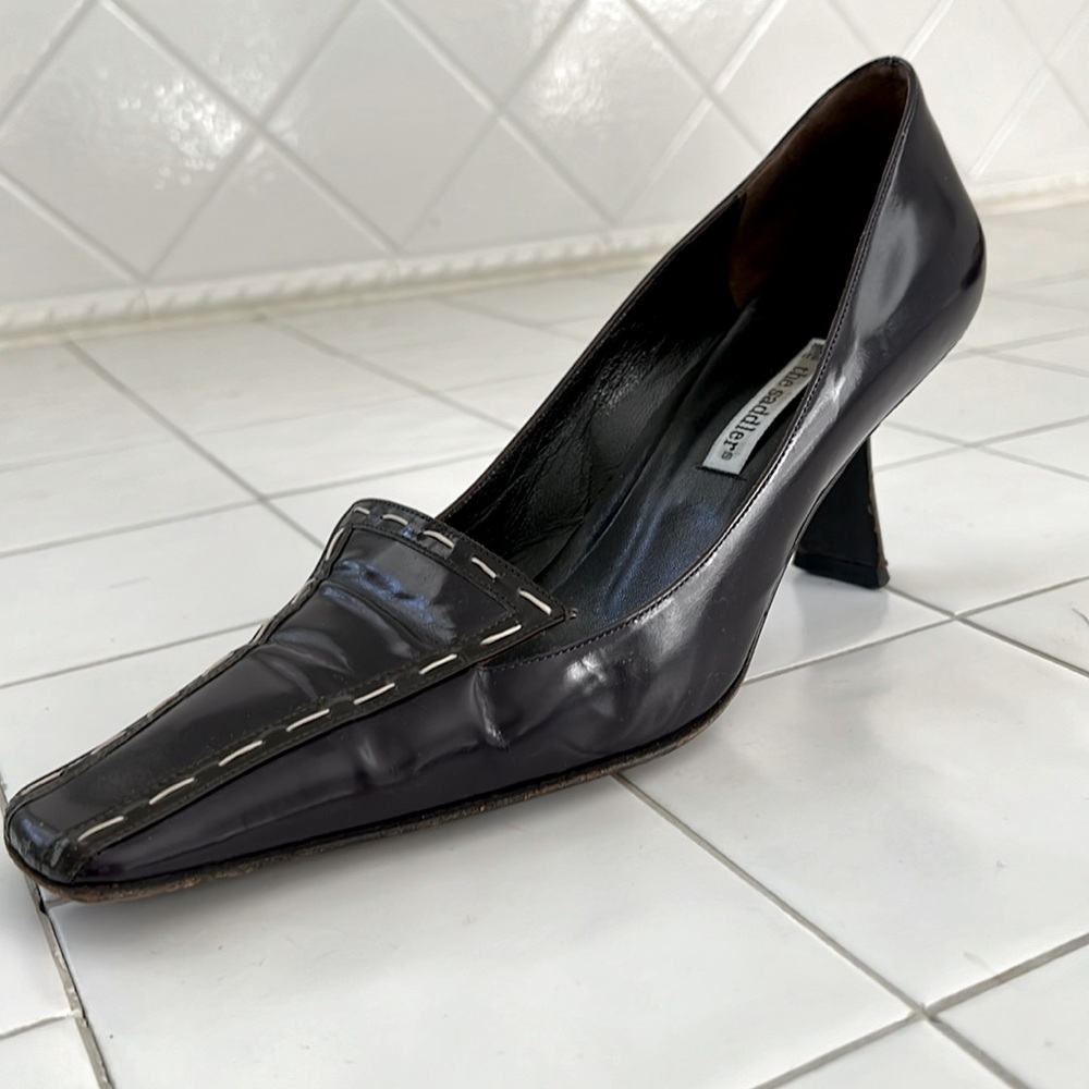 Plum patent Italian Heels